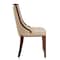 Manhattan Comfort Fifth Avenue Faux Leather Dining Chair (Set of Two) in Cream and Walnut DC008-CR - alternate 3